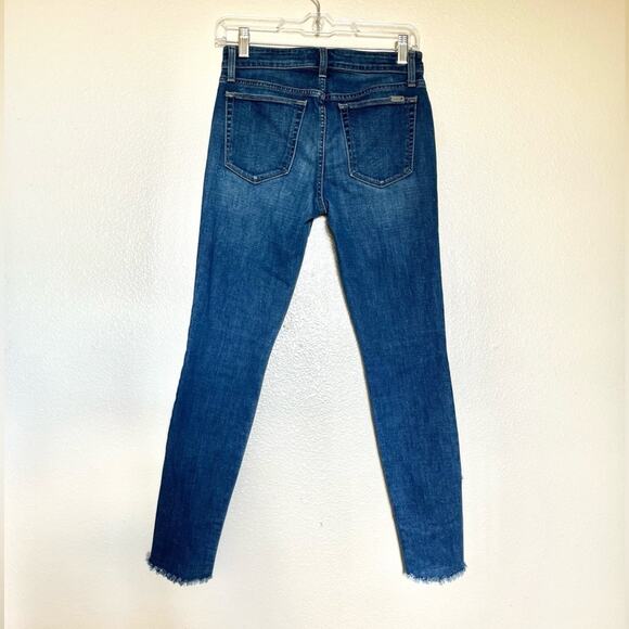 Joe’s The Icon Skinny Ankle Mid Rise Blue Denim jeans with tulip hem size 25 - Picture 4 of 6